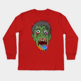 Trippy Acid Zombie Kids Long Sleeve T-Shirt